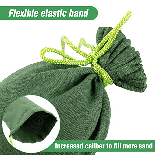 Biubee 4pcs 6ft Long Canvas Flood Sandbags with Elastic Bands – Reusable Heavy-Duty Water Barriers