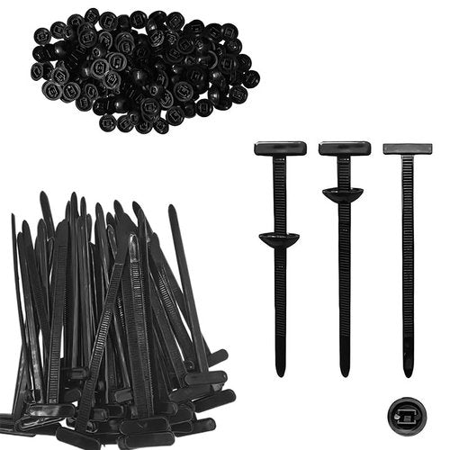 50PCS Nylon Universal Cable Tie Buckle, Heavy Duty Self-Locking Nylon Zip Ties Holder, UV-Resistant Fasteners for Car Fender Trunk Repair, Wire Bundling, Home & Garage Use