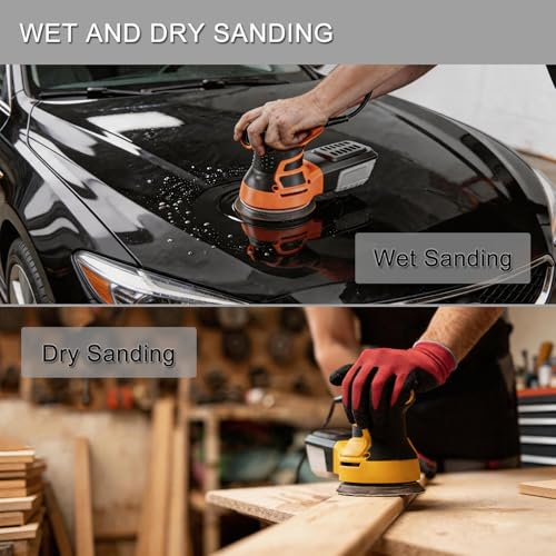 Rvetol 100Pcs 5 Inch Wet Dry Sanding Discs Grit 180-3000 Assortment