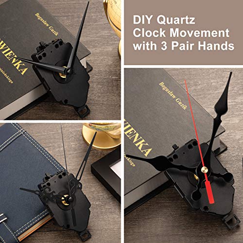 Hicarer Quartz Pendulum Clock Movement Kit with 3 Pairs of Hands and Westminster Chime