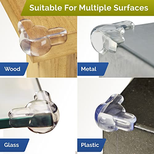 Baby Corner Protectors 12 Pack - Transparent Edge Guards for Babyproofing