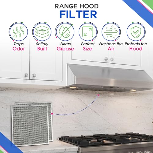 Bagean 11.6x11.2” Charcoal Grease Filter Combo for Nutone/Broan Range Hood (2-Pack) S99010317