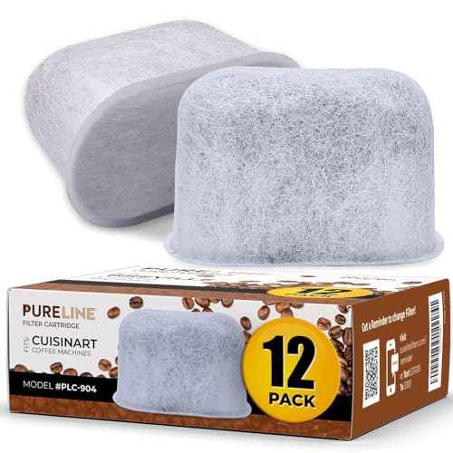 Cuisinart¢ç Coffee Filter Replacement - 12 Pack Cuisinart¢ç Coffee Maker Water Filter by Pureline - Charcoal Water Filter - for all Cuisinart Coffee Machines