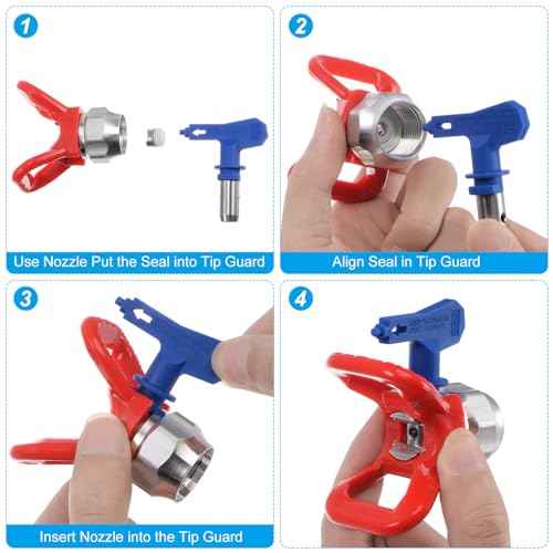 uxcell Reversible Spray Tips for Airless Sprayer 311 Paint Spray Nozzle, Purple