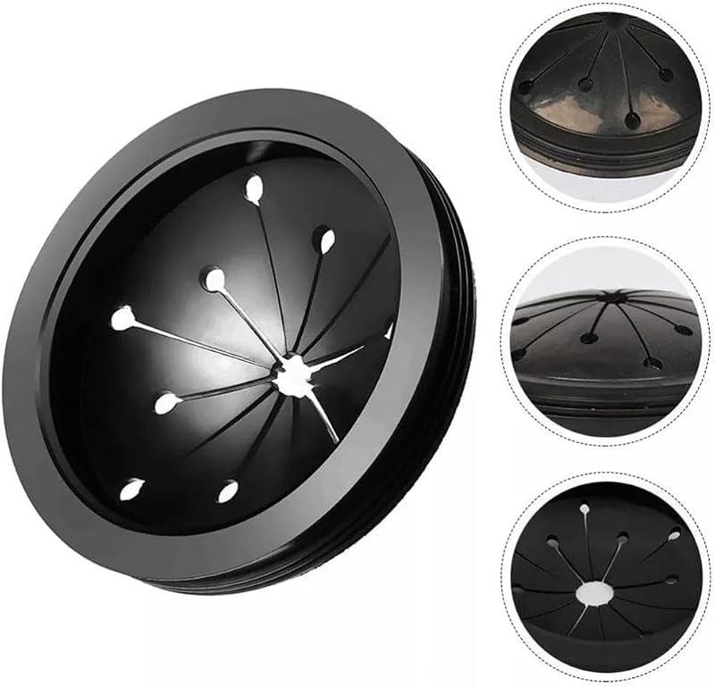 Black 3-Inch Rubber Garbage Disposal Splash Guard - Universal Sink Baffle Cover