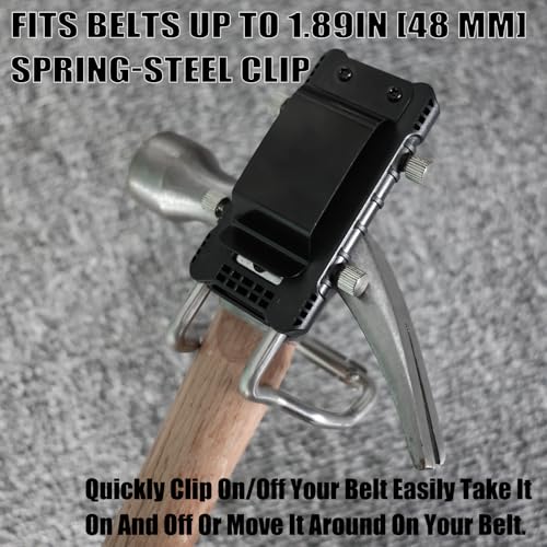 3 in 1 Magnetic Tool Holder, Drill Belt Clip Tape Measure Holder, Hammer Holder, for Nails, Hammer, Spanner and Any Magnet Hardware, for Drill, Nailer, Tape Measure, or Tools with Hanger Clips