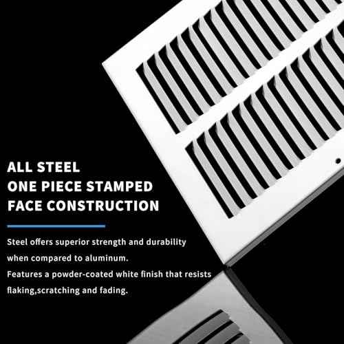 20x20 Return Air Grille(Duct Opening Size),Air Return Vent Cover,Flat Vent Cover,Rejillas De Aire Acondicionado para Casa,Return Air Grilles,Outer Dimensions:21.75"Wx21.75"H(20"Wx20"H, Duct Opening)