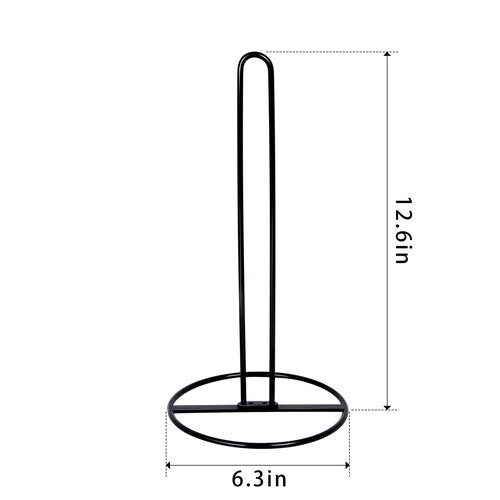 Toilet Paper Holder Stand, Black Freestanding Toilet Paper Holder for Storing 3 Rolls of Toilet Papers (Black)