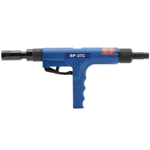 BluePoint Fasteners .27 Caliber Strip Semi-Automatic Feeding Low-Velocity Powder Actuated Ceiling Tool – Model BP-27C. Efficient and precise fastening for overhead applications.