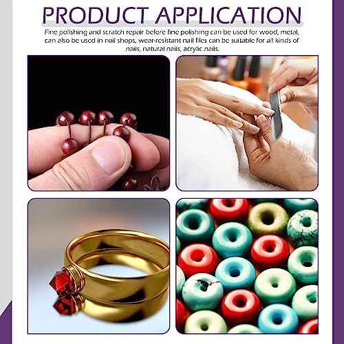 Swpeet 15Pcs 3 Styles Polishing Sticks Set, Rectangle Plastic Silver Polishing Stick, Double-Sided Sanding Sticks, Sanding Pads Polishing Sanding Tools Grits Sanding Sticks for Jewelry