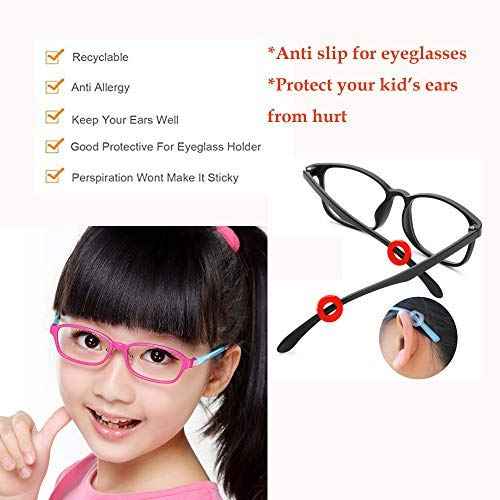 Glasses Ear Grip - Eyeglasses Temple Tip Sleeve Retainer,Anti-Slip Comfort Glasses Retainers For Spectacle, 12 Pairs (Clear1)