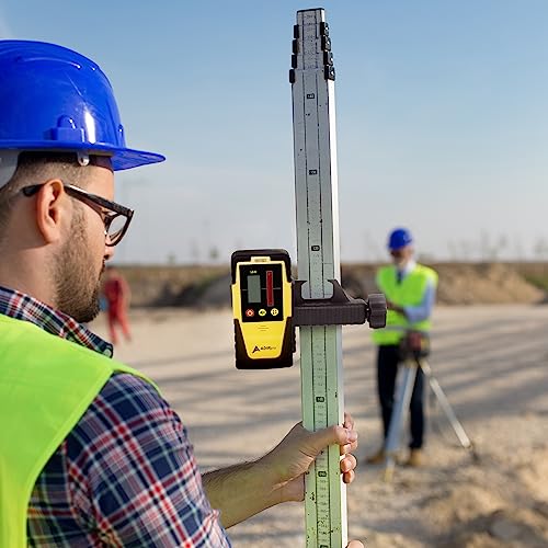 AdirPro Red Beam Rotary Laser Detector LD-8 with Dual Display & Bubble Level