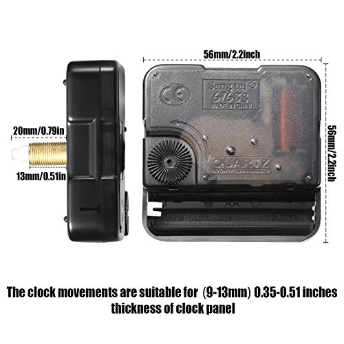 Mudder 4 Pcs Clock Mechanism Replacement Kit for 12 Inch Clocks, 20 mm Hands & Gasket Tools