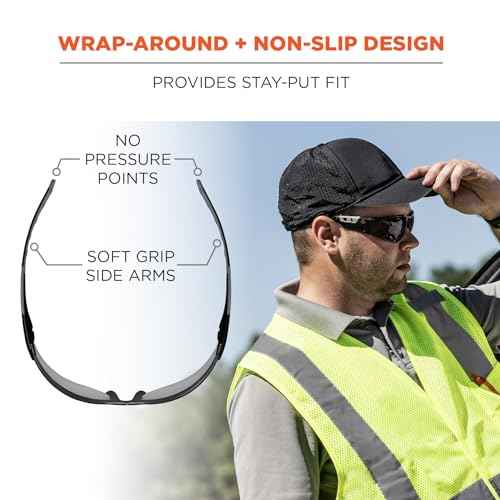 Ergodyne Skullerz SAGA Framless Safety Glasses, Anti Fog Lens Treatment