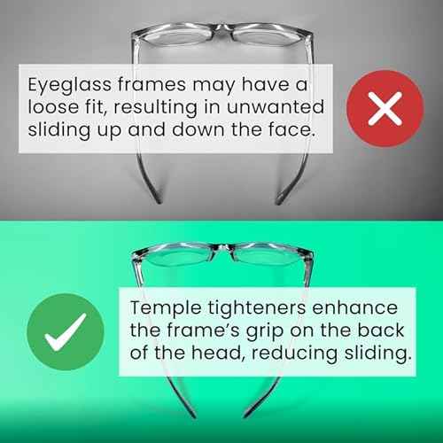 Eyeglass Temple Tighteners | 10 Pieces (5 Pairs) | Black