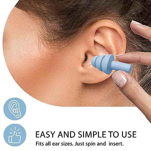 Earplugs for Sleeping,8 Pairs Noise Cancelling Silicone Earplugs for Sleeping Swimming Snoring Concerts
