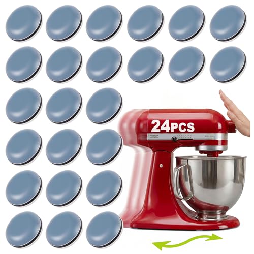 Animal-Gifts 24Pcs 19mm Grey Kitchen Appliance Sliders Self-Adhesive