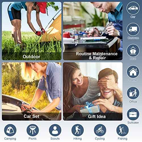 Self Locking Multitool Plier, 15 in 1 Handmade Multi Tool Plier with Nylon Sheath, Spring Inside Multi-tool, Birthday Christmas Father's Day Gift for Men Women Him Her Husband Boyfriend