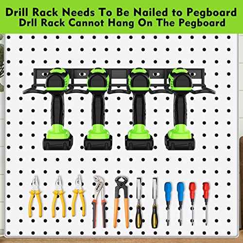 2 Pack Power Tool Organzier Wall Mount, Thicked Heavy Duty Drill Holder, Drill Storage Rack Organizer for Dewalt Milwaukee Ryobi Cordless Tools