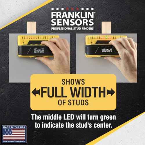 Franklin Sensors ProSensor M150/X990 Stud Finder with Live Wire Detection and 9-Sensors, Wood & Metal Stud Detector/Wall Scanner, Made in The USA