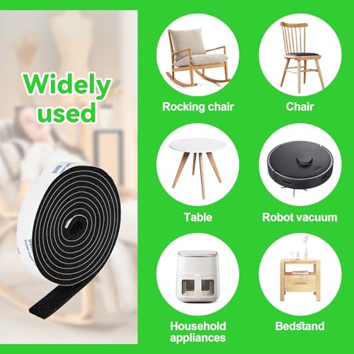 PremiFix Black Felt Strips with Adhesive Backing, 2 Rolls 1/2 x 60 Inches