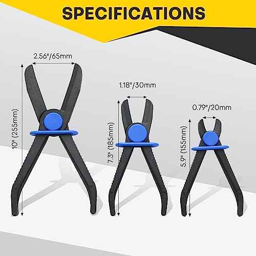 3PCS Clamp Pliers Set - Versatile Pinch Off Plier Set for Flexible Hoses, Brake Hoses, Fuel Lines (3PCS)