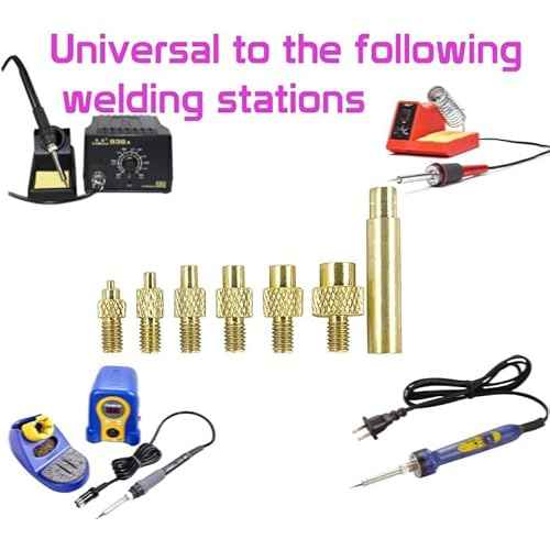 Heat Set Insert Tips Tool Sizes Include M2 M2.5 M3 M4 M5 M6 M8 3D Printed Plastic Nut Implantation Compatible for FX-888D Weller SP40NKUS and Yihua 939D Irons