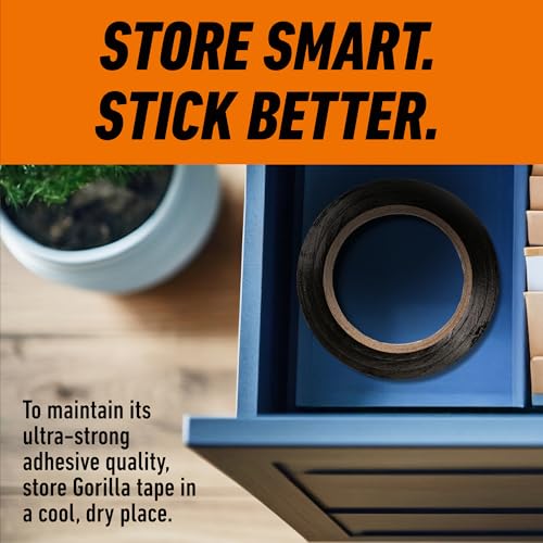 Gorilla Heavy Duty Black Duct Tape 2.88" x 25 yd - 1 Pack