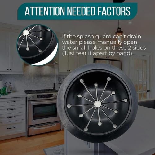 Universal 3-Inch Sink Garbage Disposal Splash Guard – Rubber Baffle Cover