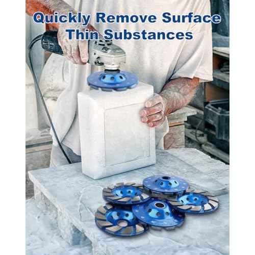 Diamond Concrete Grinding Wheel 4 1/2 inch, 12-Segment Concretes Grinding Wheel Disc for Angle Grinder Polishing and Cleaning Stone Concretes Surface, Stones, Cement, Marble