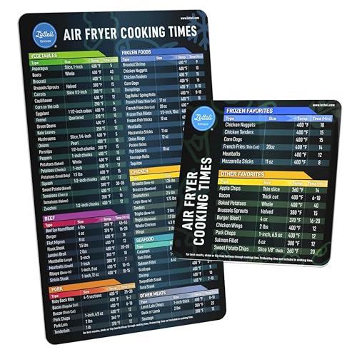Lotteli Kitchen Air Fryer Magnetic Cheat Sheet - Black