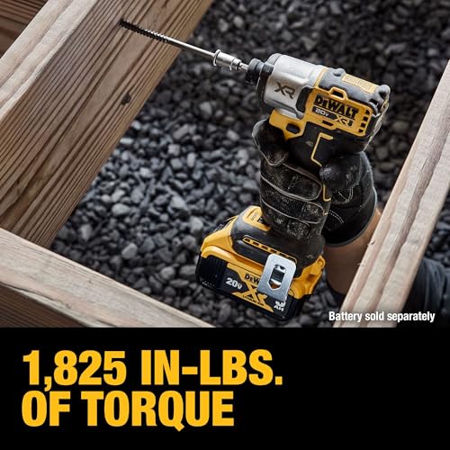 DEWALT 20V MAX XR Impact Driver Bare Tool - High Torque, 3-Speed, LED Light, Model DCF845B