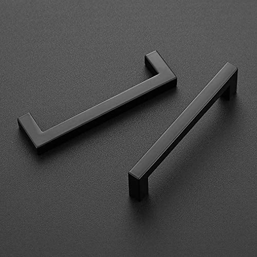 Ravinte 5-1/2 Inch Matte Black Square Cabinet Handles Pack of 10