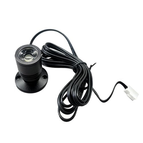 Dimmable 12V LED Mini Spotlights for Display - 1.5W Daylight 6500K, Small Spotlights for Displays with Dimmer, Black - Set of 2