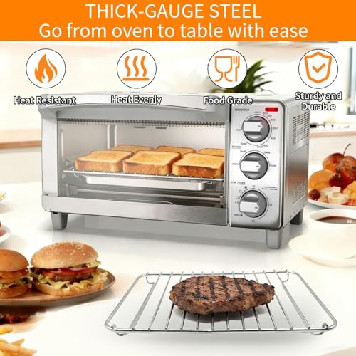 GWYSY 10.8×8.3 in Black+Decker 4-Slice Extra Wide Convection Toaster Oven Rack
