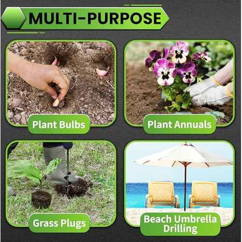 SYITCUN Auger Drill Bit for Planting 1.6"x16.5", Post Hole Auger for Planting Bulbs, Easy Post Hole Digger with Drill for 3/8¡±Hex Drive Drill