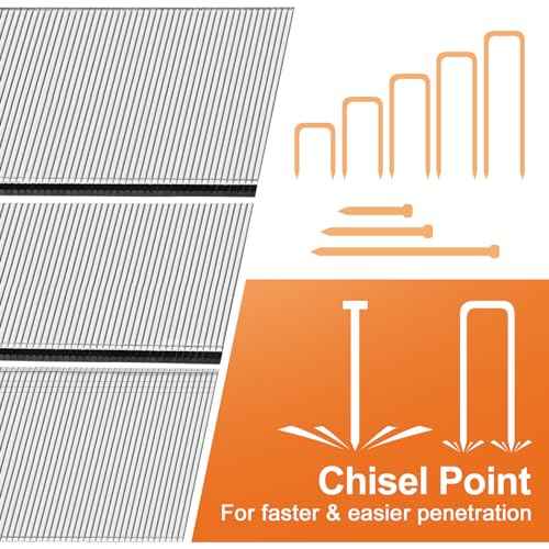 4200-Count 18 Gauge 1/4" Narrow Crown Staples (1-1/2" 1-1/4" 1" 3/4" 1/2") & 18GA Brad Nails (2" 1" 5/8"), Heavy Duty Galvanized Upholstery Staple for Pneumatic/Electric Stapler Gun/Brad Nailer