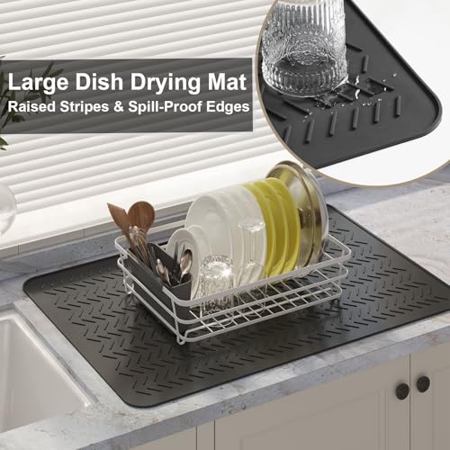 GUDEYIHE 30 x 21 Inch Thickened Silicone Stove Top Cover for Glass Electric Stovetops – XL Protection Mat, Black