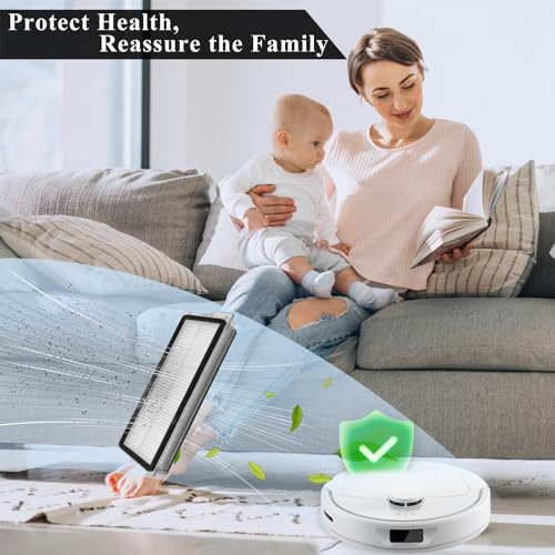 4 Pack Replacement HEPA Filter Compatible with Roborock Qrevo S/Qrevo Curve/Qrevo Pro/Qrevo Plus/Qrevo MaxV/Qrevo Edge Robot Vacuum Cleaners,High Efficiency Qrevo S Filters