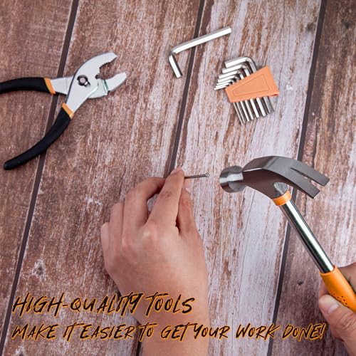 CARTMAN 39-Piece Orange Household Tool Set with Storage Case - DIY & Repairs