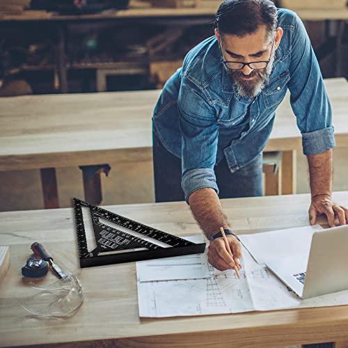 Aluminum 12-inch Rafter Square Professional Carpenter Measuring