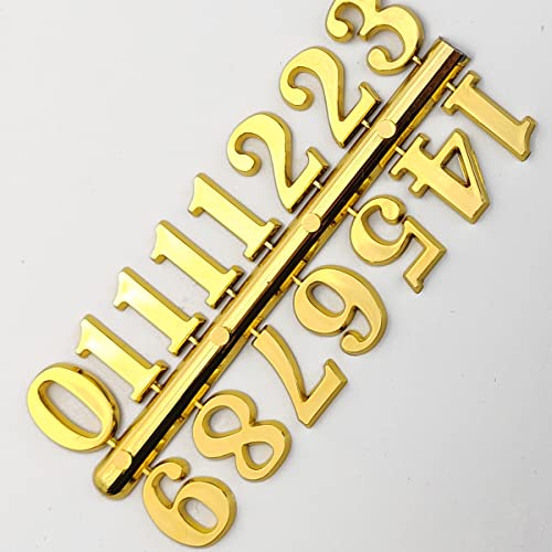 DIY Clock Numerals Kit - Gold, Silver, Black Arabic & Roman Numbers for Wall Clocks