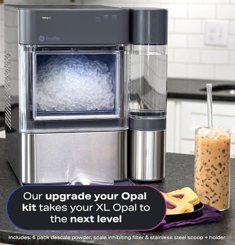 GE Profile Opal Upgrade Kit for Nugget Ice Maker with Stainless Scoop, Magnetic Holder, Descaling Powder & Scale Inhibiting Filter