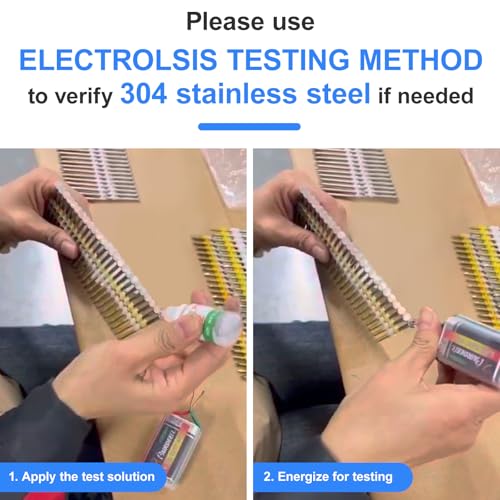 SimCos 2 Inch Stainless Steel Ring Shank Framing Nails - 21° 250-Pack