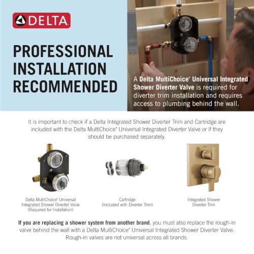 Delta MultiChoice Universal Diverter Rough with Stops and Screwdriver Stops