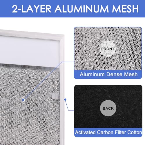 Range Hood Aluminum Filter with Light Lens for Whirlpool Nutone