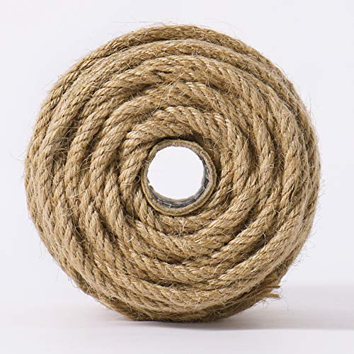Tenn Well 3/16 Inch x 100 Feet Natural Jute Twine - Heavy Duty 4-Ply Rope