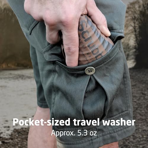 Scrubba Portable Travel Wash Bag with Internal Washboard - Lightweight & Compact Camping Laundry Solution