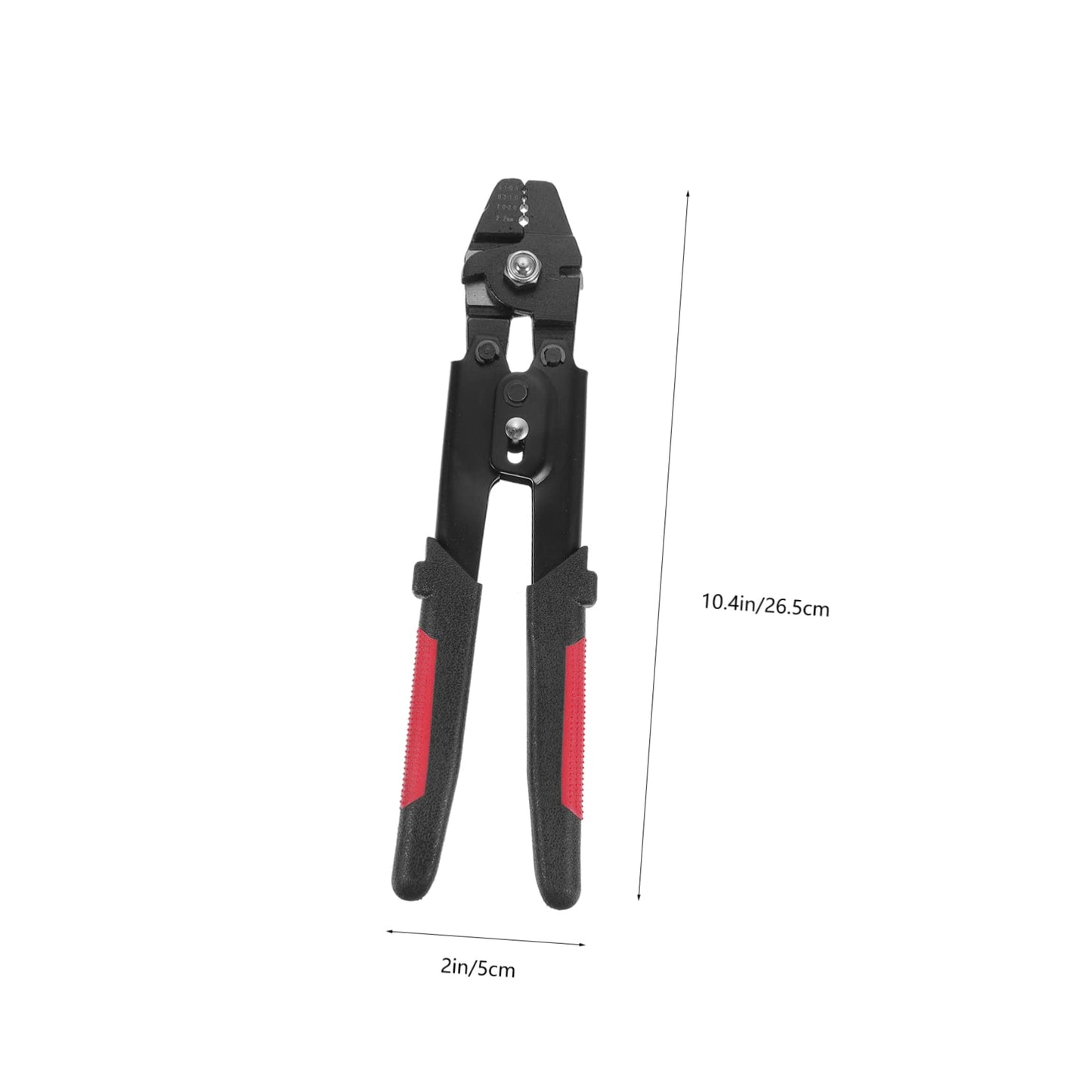 BELLIFFY 1 Set Ferrule Crimping Tool Kit with Wire Rope Cutter Non Slip Handle Self Locking Mechanism Ferrules for Fishing Outdoor and Projects