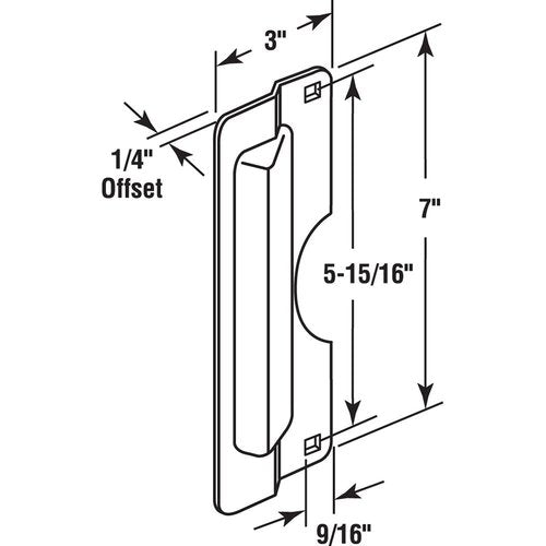 Prime-Line U 9496 Latch Guard Plate Cover – Protect Against Forced Entry, Easy to Install on Out-Swinging Doors – Stainless Steel (Single Pack), 3 in. x 7 in.